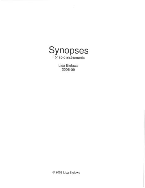 Synopsis No. 12 - What I Did Over Summer Vacation - For Solo Clarinet.