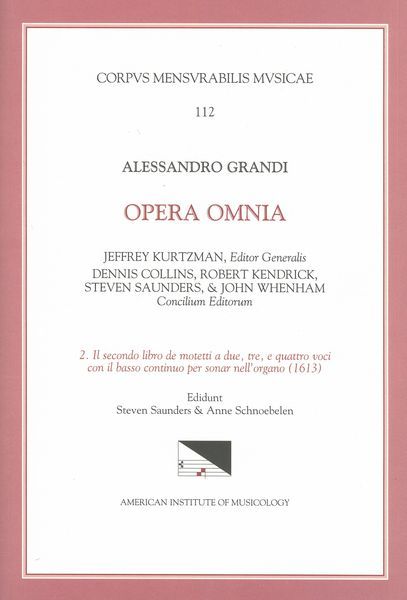 Opera Omnia, Vol. 2 : Il Secondo Libro De Motetti A Due, Tre E Quattro Voci (1613).