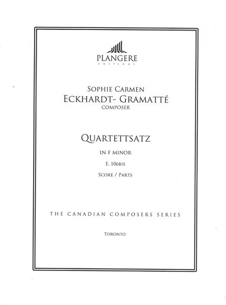 Quartettsatz In F Minor, E 106bis / edited by Brian McDonagh.