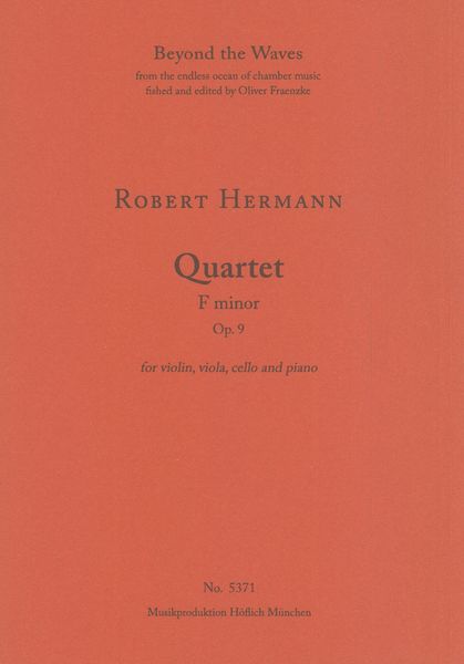 Quartet In F Minor, Op. 9 : For Violin, Viola, Cello and Piano.