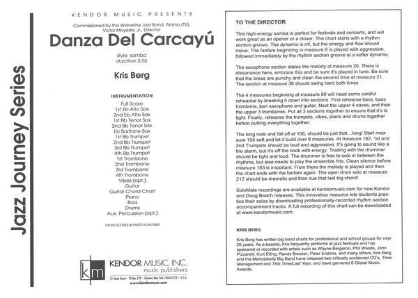 Danza Del Carcayú : For Jazz Ensemble.