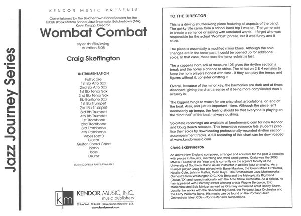 Wombat Combat : For Jazz Ensemble.