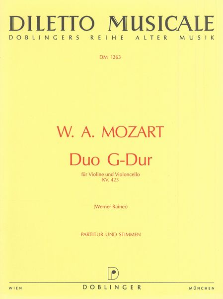 Duo G-Dur Für Violine und Violoncello K. 423.