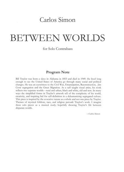 Between Worlds : For Solo Contrabass.