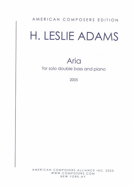 Aria : For Double Bass and Piano (2005).