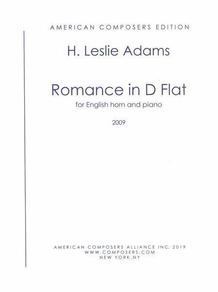 Romance In D-Flat : For English Horn and Piano (2009).