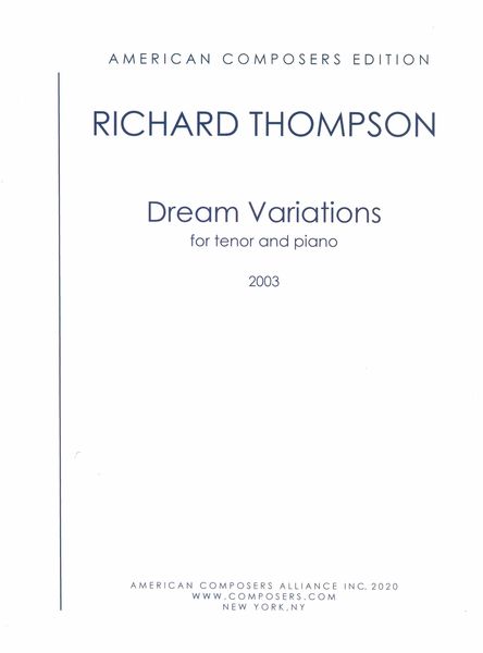 Dream Variations : For Tenor and Piano (2003).