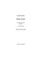 Kafka Songs : For Violin and Voice (2001-03) [Download].