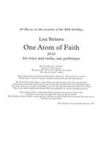 One Atom of Faith : For Voice and Violin, One Performer [Download].