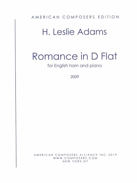 Romance In D-Flat : For English Horn and Piano (2009) [Download].