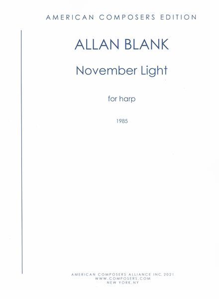 November Light : For Solo Harp (1985) [Download].