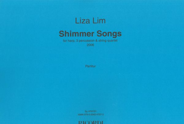 Shimmer Songs : For Harp, 3 Percussion and String Quartet (2006).