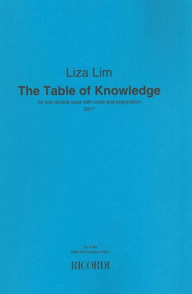 The Table of Knowledge : For Solo Double Bass With Voice and Preparation (2017).