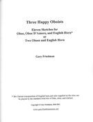 Three Happy Oboists : Eleven Sketches For Oboe, Oboe d'Amore (Or Two Oboes) and English Horn [Downlo
