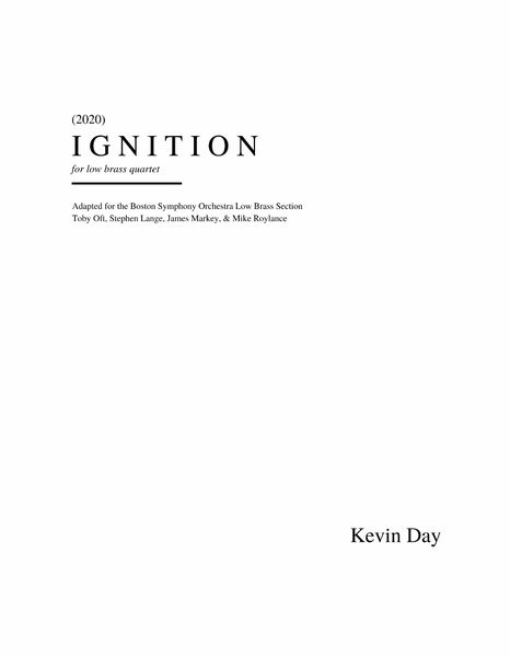 Ignition : For Low Brass Quartet (2020).
