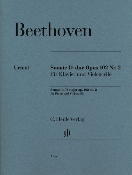 Sonate D-Dur, Op. 102 Nr. 2 : Für Klavier und Violoncello / edited by Jens Dufner.