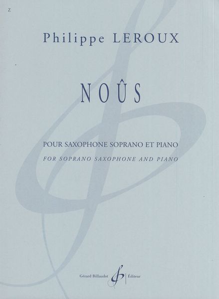 Nous : Pour Saxophone Soprano et Piano.