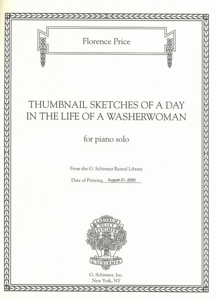 Thumbnail Sketches of A Day In The Life of A Washerwoman : For Piano Solo / Ed. John Michael Cooper.