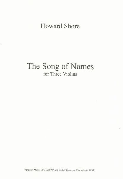 Song of Names : For Three Violins.