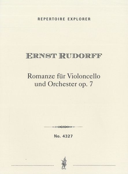 Romanze, Op. 7 : Für Violoncello und Orchester.