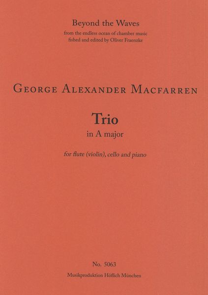 Trio In A Major : For Flute (Violin), Cello and Piano.