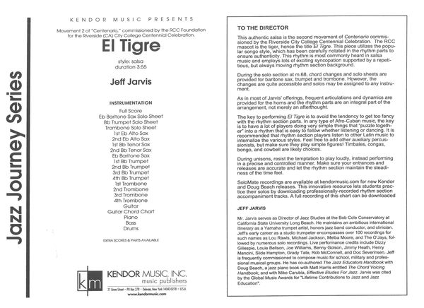 Tigre : For Jazz Band.