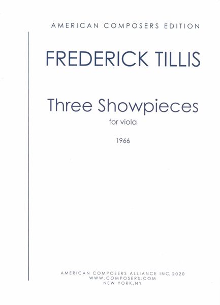 Three Showpieces For Viola (1966, 2019).