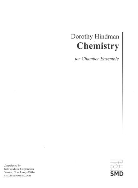 Chemistry : For Chamber Ensemble.