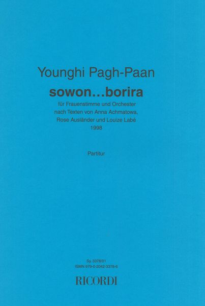 Sowon...Borira : Für Frauenstimme und Orchester (1998).