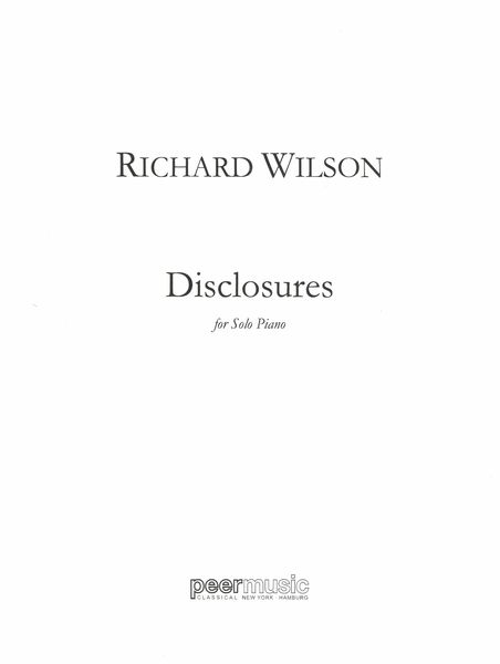 Disclosures : For Solo Piano.