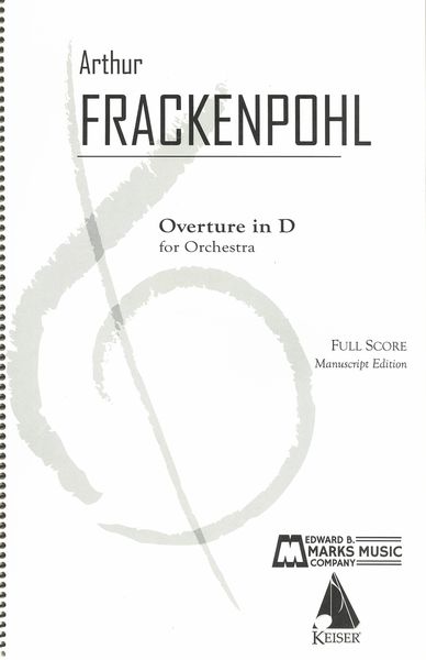 Overture In D : For Orchestra.