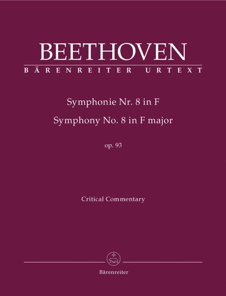 Symphony No. 8 In F Major, Op. 93 : Critical Commentary.