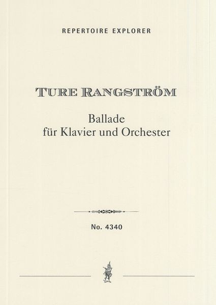 Ballade : Für Klavier und Orchester.