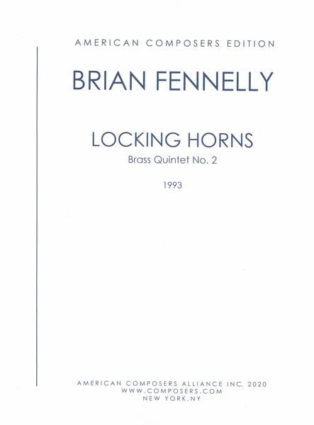 Locking Horns : Brass Quintet No. 2 (1993).