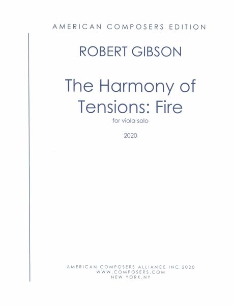 Harmony of Tensions - Fire : For Viola Solo (2020).