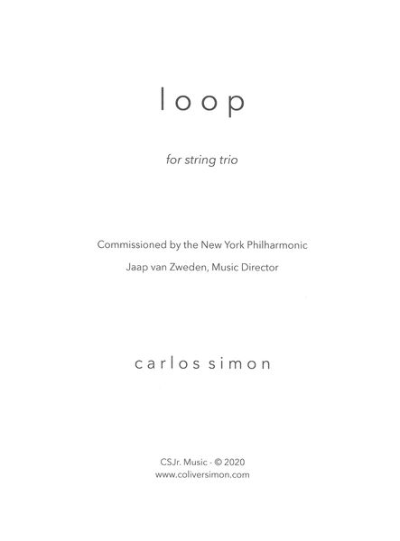 Loop : For String Trio (2020).