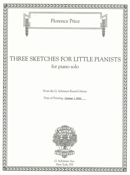 Three Sketches For Little Pianists : For Piano Solo.
