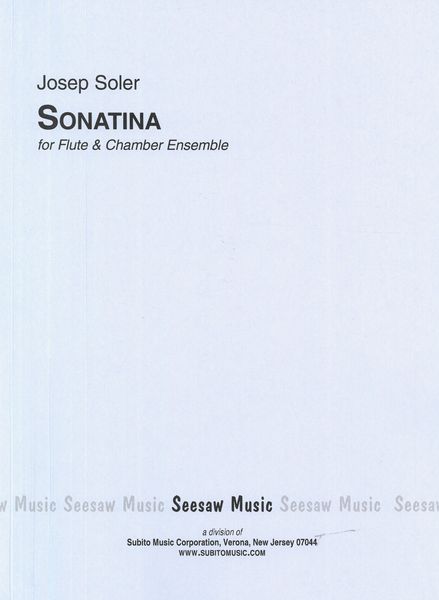 Sonatina : For Flute and Chamber Ensemble.