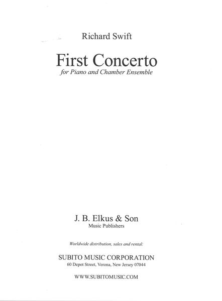 First Concerto : For Piano and Chamber Ensemble (1961).
