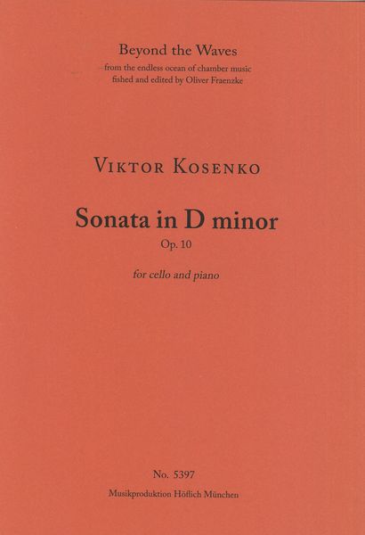 Sonata In D Minor, Op. 10 : For Cello and Piano.