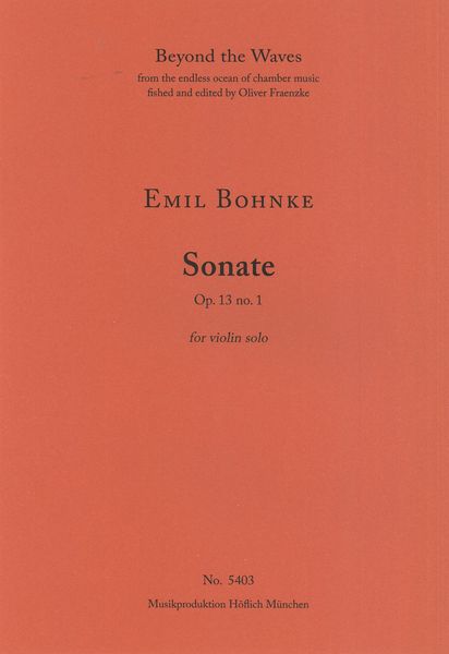 Sonate, Op. 13 No. 1 : For Violin Solo.