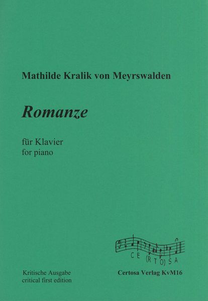 Romanze : Für Klavier / edited by Dieter Michael Backes.