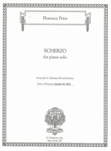 Scherzo In G : For Piano Solo / edited by John Michael Cooper.