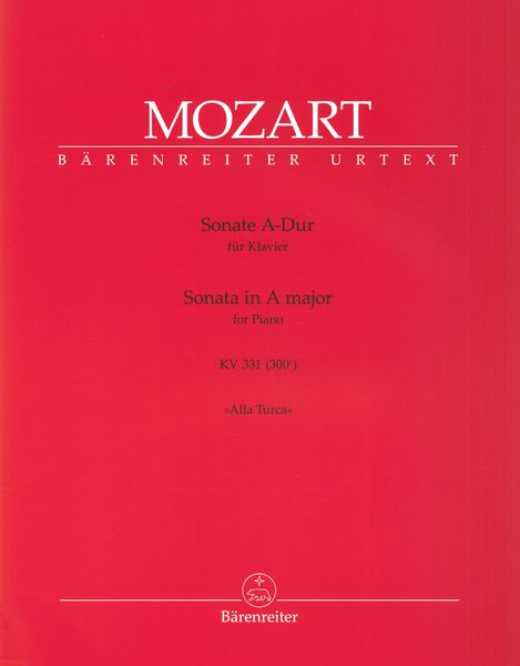 Sonate A-Dur, K. 311 (300i) : Für Klavier (Alla Turca) / edited by Mario Aschauer.