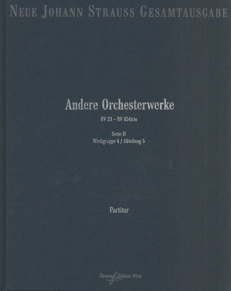 Andere Orchesterwerke, RV 23-RV 854tris / edited by Michael Rot.