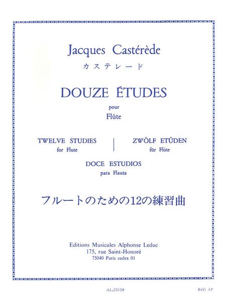 Douze Etudes : Pour Flute.