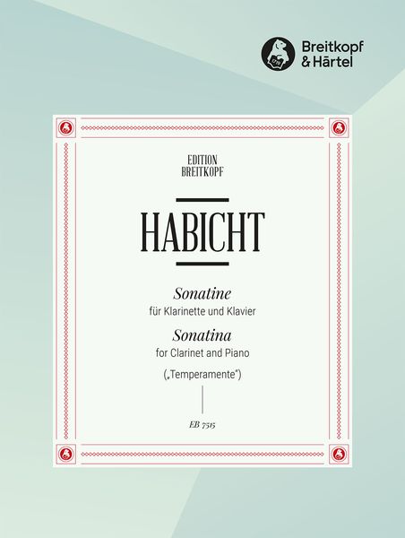 Sonatine (Temperamente) : Für Klarinette und Klavier.
