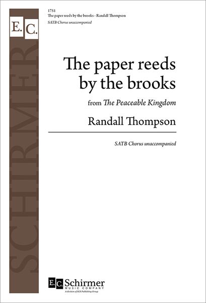 Peaceable Kingdom, The Paper Reeds by The Brooks : For SATB Choir [Download].