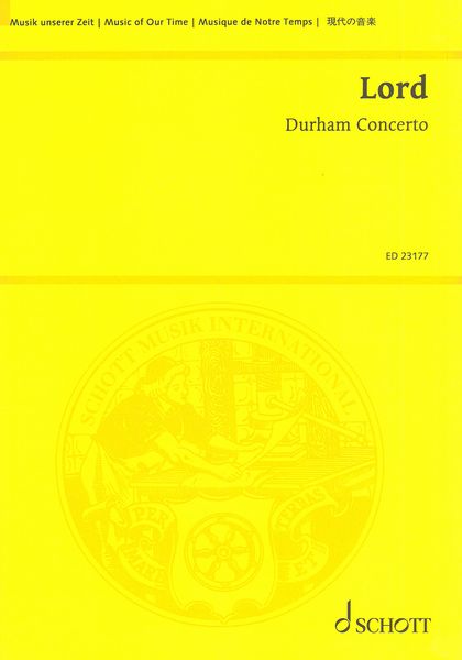 Durham Concerto : For Violin, Violoncello, Northumbrian Pipes, Hammond Organ and Orchestra.