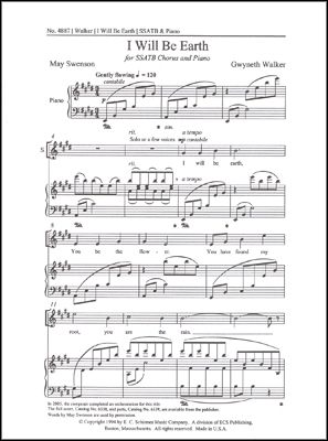 I Will Be Earth : For SSATB Choir and Piano [Download].